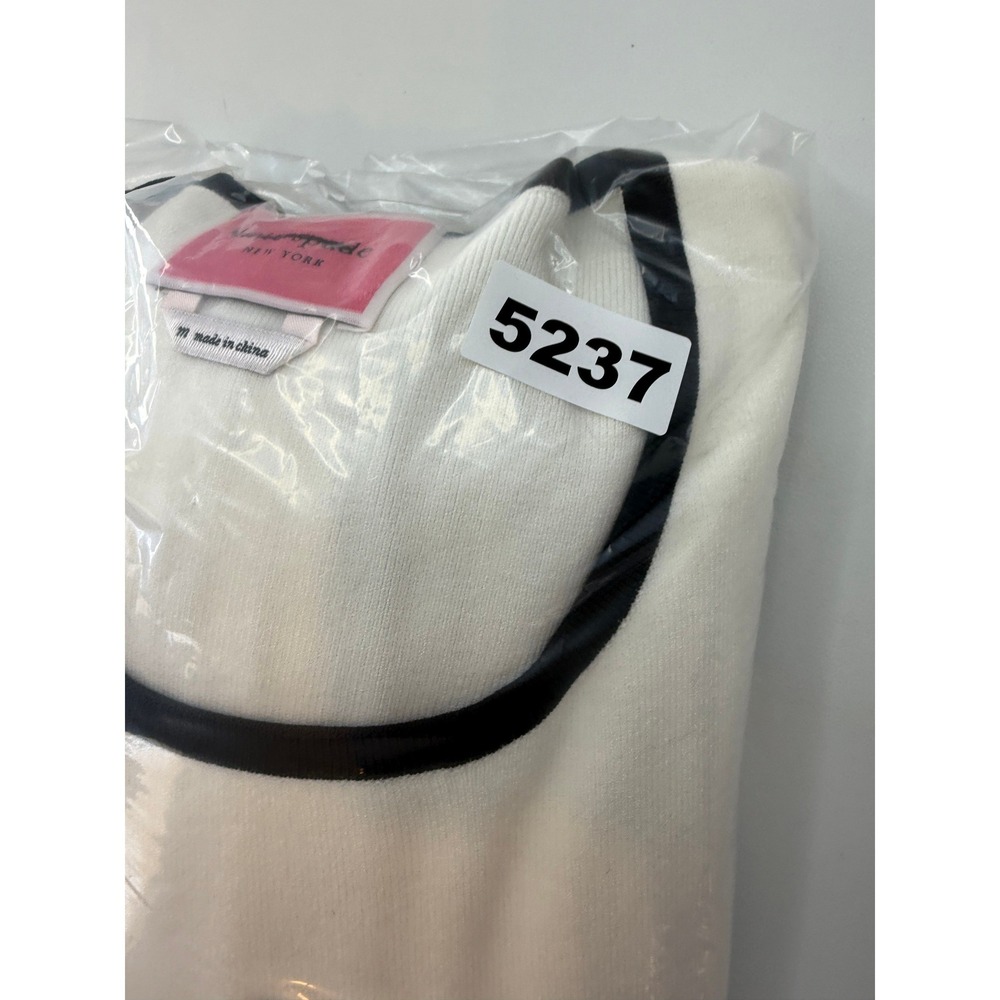 Kate Spade New York Womens Cream Black Striped Knit Fit Flare Dress Medium New - Picture 10 of 10